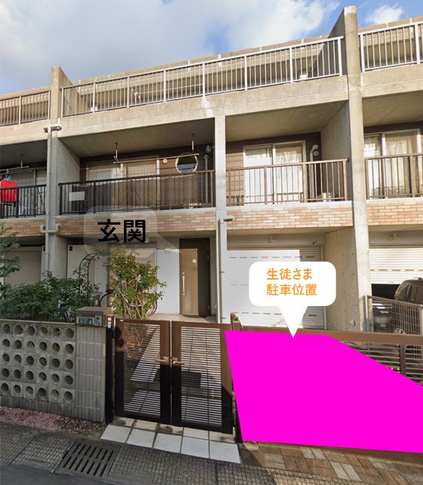 入口と駐車場の地図